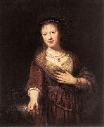 Rembrandt Peale Portrait of Saskia with a Flower oil painting